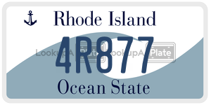 4R877  license plate in RI