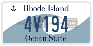 4V194  license plate in RI