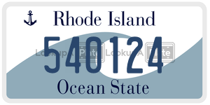 540124  license plate in RI