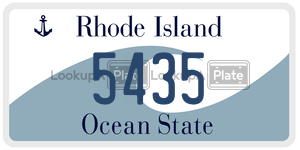 5435 license plate in Rhode Island