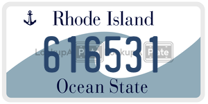 616531 license plate in Rhode Island