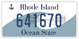 641670  license plate in RI