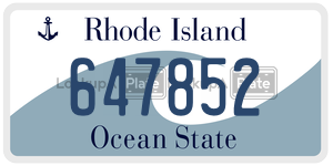 647852  license plate in RI