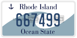 667499 license plate in Rhode Island