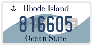 816605 license plate in Rhode Island