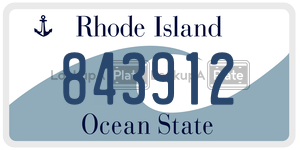 843912  license plate in RI