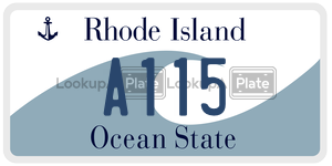 A115  license plate in RI