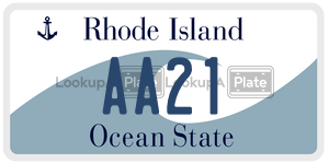 AA21  license plate in RI