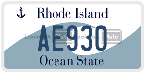 AE930 license plate in Rhode Island
