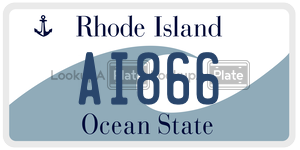 AI866 license plate in Rhode Island