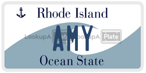 AMY license plate in Rhode Island