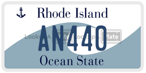 AN440  license plate in RI