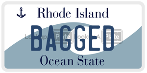 BAGGED license plate in Rhode Island