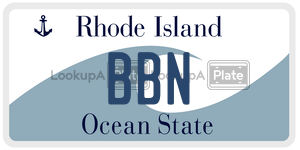 BBN license plate in Rhode Island