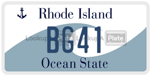 BG41  license plate in RI