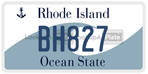 BH827  license plate in RI