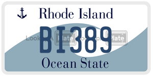 BI389  license plate in RI