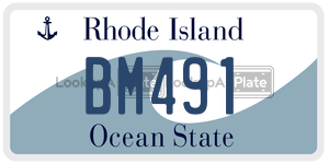 BM491 license plate in Rhode Island