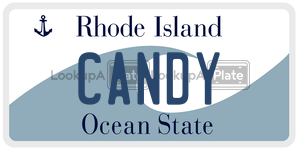 CANDY license plate in Rhode Island