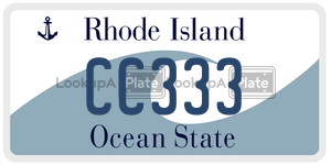 CC333  license plate in RI