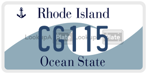 CG115  license plate in RI