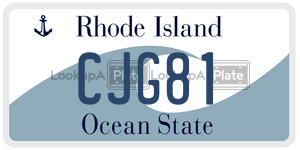 CJG81 license plate in Rhode Island