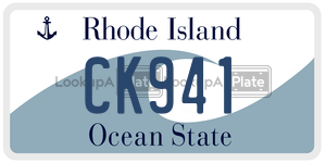 CK941 license plate in Rhode Island