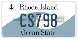 CS798 license plate in Rhode Island