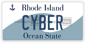 CYBER license plate in Rhode Island