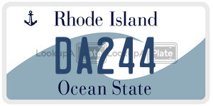 DA244 license plate in Rhode Island