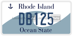 DB125 license plate in Rhode Island