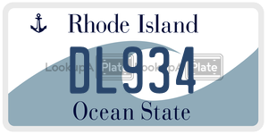 DL934 license plate in Rhode Island