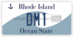 DM1 license plate in Rhode Island