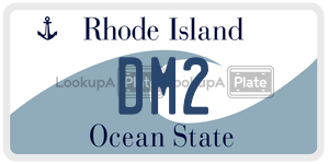 DM2 license plate in Rhode Island