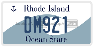 DM921  license plate in RI