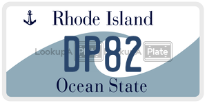 DP82  license plate in RI