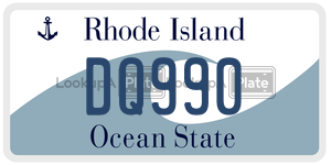 DQ990 license plate in Rhode Island