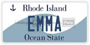 EMMA license plate in Rhode Island
