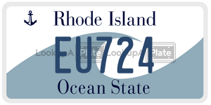 EU724 license plate in Rhode Island