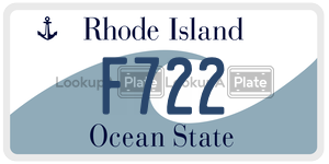 F722 license plate in Rhode Island