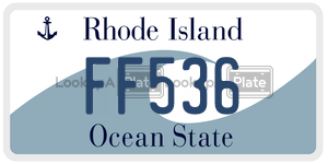 FF536  license plate in RI