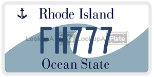 FH777 license plate in Rhode Island
