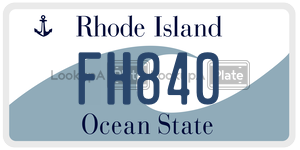 FH840  license plate in RI