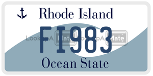FI983 license plate in Rhode Island