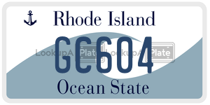 GC604 license plate in Rhode Island