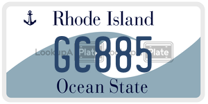 GC885 license plate in Rhode Island