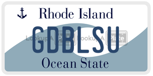 GDBLSU license plate in Rhode Island