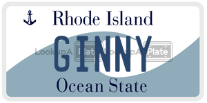 GINNY  license plate in RI