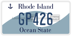 GP426 license plate in Rhode Island