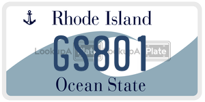 GS801 license plate in Rhode Island